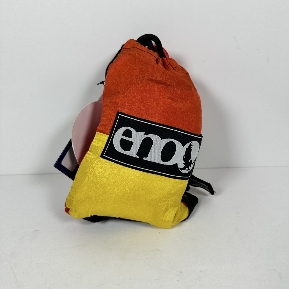 Eno Single Nest Hammock Orange Lightweight With Carabiners New Fast Shipping